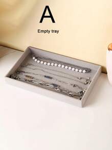 5pcs/1pc Jewelry Manager Tray, Elegant Stackable Velvet Jewelry Manager - Worn Surface, Suitable For Portable Multi-Purpose Storage Of Rings, Earrings, And Necklaces, Large Stackable Jewelry Tray For Drawers, Jewelry Storage Space For Earrings, Necklaces, And Bracelets, Easy To Classify, Convenient For Storage, Space Saving, And Easy To Pick Up