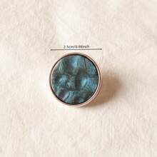 6/10/12/20 件黑白珠光纹理猫眼树脂纽扣，百搭时尚装饰纽扣，适用于西装、外套、毛衣、开衫、衬衫、DIY 配饰 - 黑與白 - 查看 25