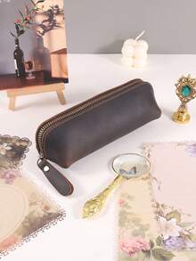 1pc Simple Single Layer Pencil Case, Creative Multi-Purpose Handheld Pencil Case, Portable Stationery Accessories Storage Pencil Case, Glasses, Pens And Other Stationery Boxes That Can Be Stored, Necessary School Supplies For Back-To-School Season - Multicolor - View 6