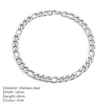 Diamday 1PC Link Chains Necklace Stainless Steel Chain For Women Collar Gift Jewelry Chain Choker 4MM/6MM/8MM - A - Xem 22