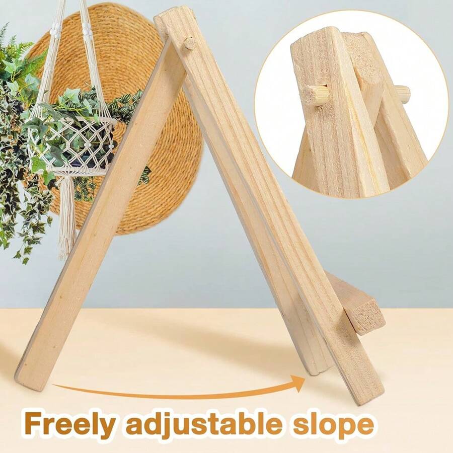 10 Pcs 5 Inch Mini Wood Display Easel Artist Small Wooden Easel Stand Art Craft Painting