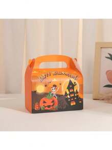 1 Buah Kotak Kertas Portabel Halloween Hari Orang Mati untuk Kemasan Kue Mousse, Kotak Hadiah Permen dan Camilan, Kotak Hadiah Pesta - MultiWarna - View 5