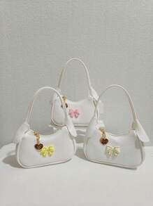 Kids Rhinestone Bow Handbag, Girls Fashion Mini Purse, Princess Style Coin Pouch, Mini Bag Gift For Little Girls - one-size - View 1