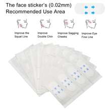 Face Lift Tape, Face Tape Lift Invisible Waterproof Face Stickers, Instant Makeup Face Lift Tool, Face Lift Stickers For Hide Wrinkles Double Chin Sagging Tighten Skin 40 Pieces - Multicolor - View 7