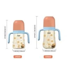 8oz/10oz Baby PPSU Milk Bottle With Straw Cup Feeding Drinking Water