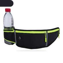 1个男女通用跑步腰包，户外运动手机袋，多功能防水超薄健身腰包，带水壶袋 - 彩色 - 查看 8