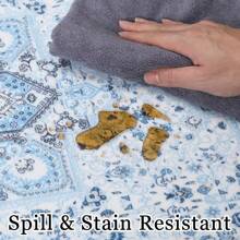 Bohemian Style Carpet Washable Carpet Short Pile Soft Carpet Home Decoration Carpet Non-Slip And Stain-Resistant Suitable For Living Room Bedroom Kitchen Children's Room - 藍色 - 查看 6