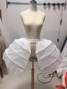 Women Medieval Victorian Cage Dress Short Bilateral Petticoat Clothing Baroque Crinoline Hoops Underskirt Cosplay Accessories - Multicolor - View 5