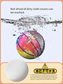 1pc Cloth-Wrapped Silent Basketball, 4th Generation Foam Padded Indoor Non-Disturbing Bouncing Ball - Orange - View 4