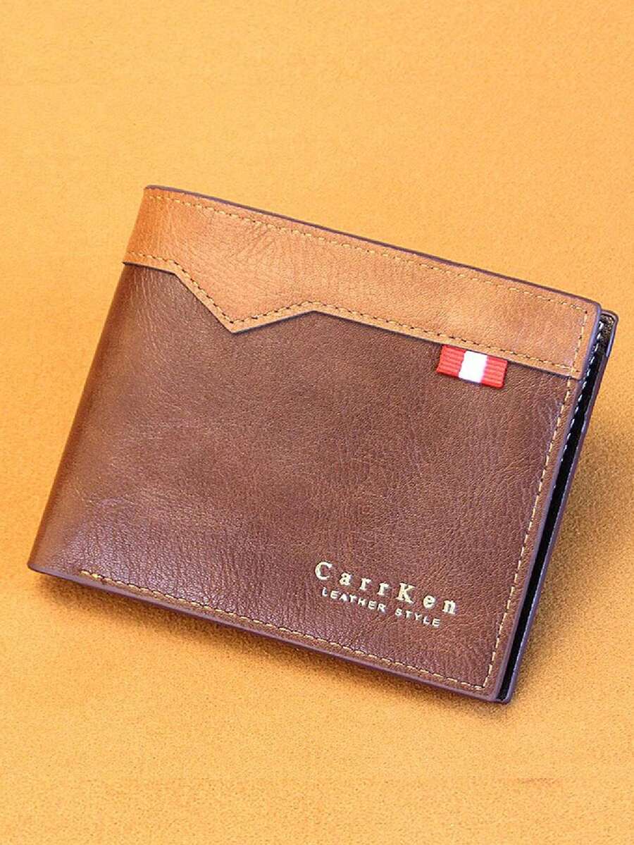 1pc Men's Premium Leather Wallet - Retro Design, Slim & Soft With Multiple Credit Card & ID Holders, Perfect For Every Occasion - OWM027 Light Brown - View 1