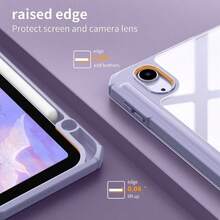 GOOJODOQ Case For IPad Pro 11 12.9 2021 Air 4 Air 5 Gen 10 10.9 Gen 9 8 7 10.2 Clear Acrylic Tablet Cover With Pencil Holder - 藍色 - 查看 3