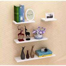 prateleira para fotos plantas e artigos decorativos  na cor branca mdf