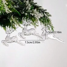 1 件，圣诞装饰吊坠，圣诞树装饰，雪花，五角星吊坠，圣诞树雪花装饰吊坠，圣诞派对装饰 - 彩色 - 查看 10