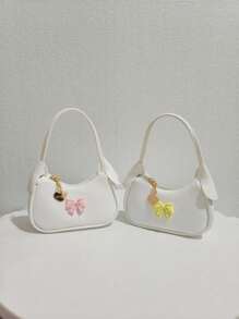 Kids Rhinestone Bow Handbag, Girls Fashion Mini Purse, Princess Style Coin Pouch, Mini Bag Gift For Little Girls - one-size - View 6