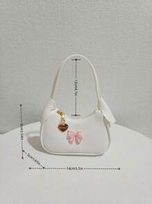 Kids Rhinestone Bow Handbag, Girls Fashion Mini Purse, Princess Style Coin Pouch, Mini Bag Gift For Little Girls - one-size - View 8