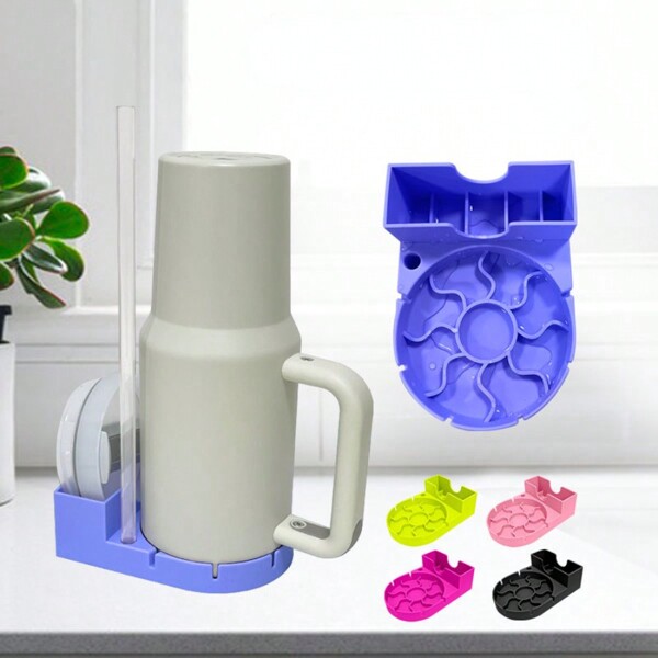 1 pièce Support d'égouttage en silicone pour bouteille d'eau, accessoires de tasse, pour verres, tasses, mugs, séchage rapide, antidérapant, facile à nettoyer