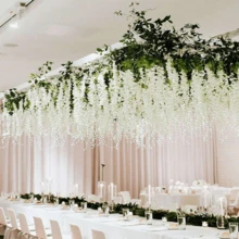 1 套人造紫藤花，塑料人造藤装饰，覆盖悬挂天花板假花，适用于家庭聚会、婚礼、派对、节日室内/室外装饰 - 彩色 - 查看 5