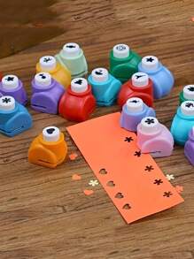 1 bộ 6/17 dụng cụ đục lỗ dập nổi mini, nhiều màu, dụng cụ cắt giấy và dập nổi cầm tay sáng tạo để tự làm sổ lưu niệm, thiệp chúc mừng và trang trí nhật ký màu sắc ngẫu nhiên quà tặng sinh nhật quà tặng Halloween - Nhiều màu - Xem 14