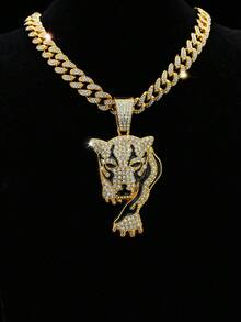 1 chiếc vòng cổ Miami Chain Leopard Charm làm quà tặng theo phong cách Punk - báo - Xem 7
