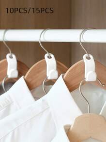 Thick Fashion Clothes Rack Hanging Connectors, Space Saving Wardrobe Storage Organizer, Stackable Hanger With Clips, Home Accessories