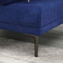 102.36" Overstuffed Tufted Upholstered Couch Cloud Futon Sofa Bed, Modern Adjustable Armrests 3 Seater Couch Loveseat Sofa, Convertible Sleeper Sofabed Couches For Living Room Office Apartment - 藍色 - 查看 4