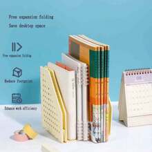 1pc A4/A5 3-Tier/4-Tier Foldable Book Stand, Student Adjustable Book Rack, Desk Organizer, Ideal Gift For Students, Back To School Supplies