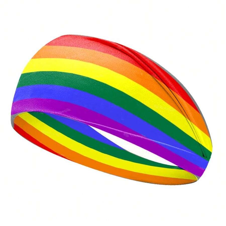 Rainbow Pride Accessories Hair Alphabet Printing Rainbow Headband Pride Hair Accessories Wide