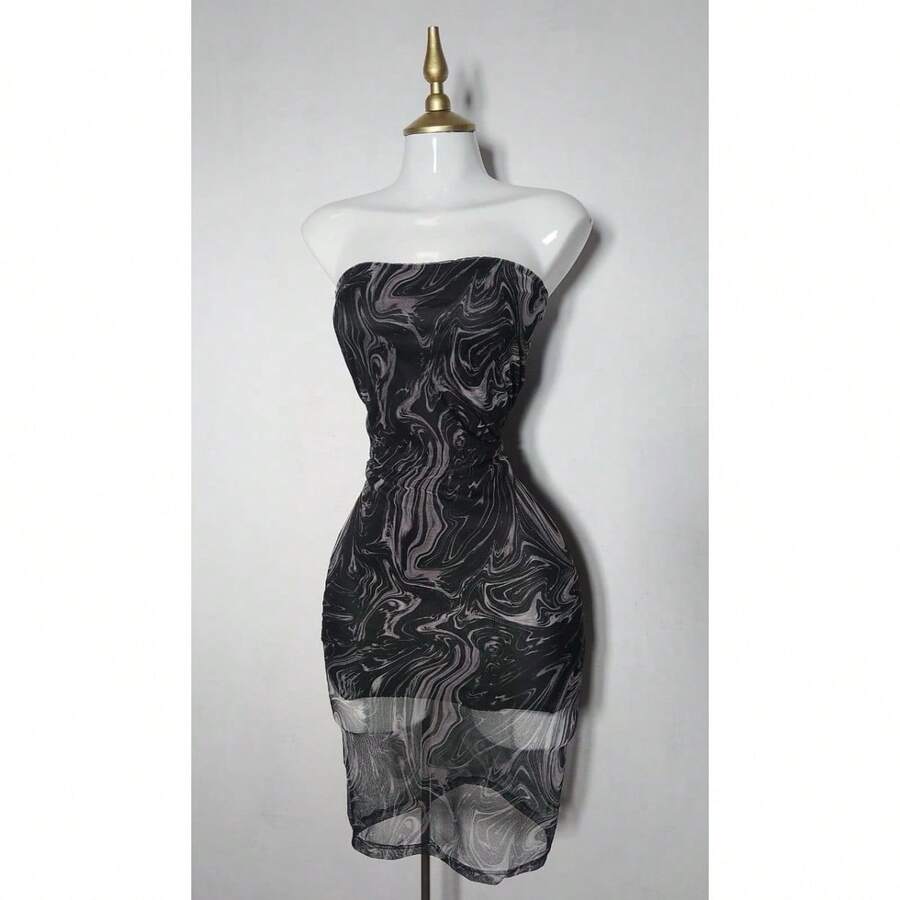 Women Midi Dresses - 黑色 - 查看 1