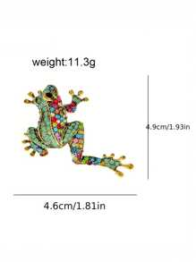 1 件时尚彩色水晶镶嵌青蛙胸针 - BR310139 - 查看 5