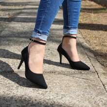 Dravanna Luxury Thin High Heel Pumps Black - màu đen - Xem 1