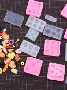 Soft Clay Resin Miniature Decorative Pendant Earring Making Mold, Tiny Realistic Miniature Decorative Pendant Earring Hair Clip Making Mold