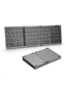 Tastiera Bluetooth pieghevole multi-dispositivo B089 con tastierino numerico, tastiera wireless ricaricabile (BT5.1 x 3), tastiera pieghevole tascabile portatile compatibile con iOS Android Windows Mac OS