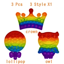 2/3 Pcs Traffic Pop Fidget Toys Set, Silicone Rainbow Traffic Popper Fidget Set, Birthday Gifts, Easter Basket Stuffers, Christmas Gifts,Autism Learning French Popits Push Pop Bubble Popping Sensory Toy For Kids