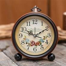 RUISUNG 1pc European Style Retro Analog Desk Clock, Large Decorative Silent Non-Ticking Clock With Night Light, Battery Powered, Suitable For Living Room, Bedroom, Office, Student, Mother's Day Gift, Easter Room Decor Digital Clock Alarm Clock Bedroom Decor Dormitory Decor Back To School School Decor School Surprise Home Decor School Supplies - Black - View 18