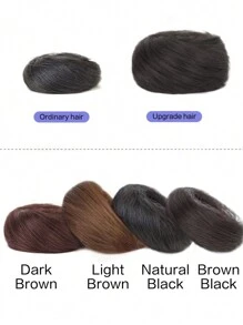 3 英寸弹性橡皮筋假发髻合成直发髻夹在发尾延长发髻发髻发片女士