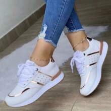 Women's Casual Work Shoes,Platform Walking Shoes,Orthopedic,Non-Slip Wedge Tennis Sneakers - 白色 - 查看 1