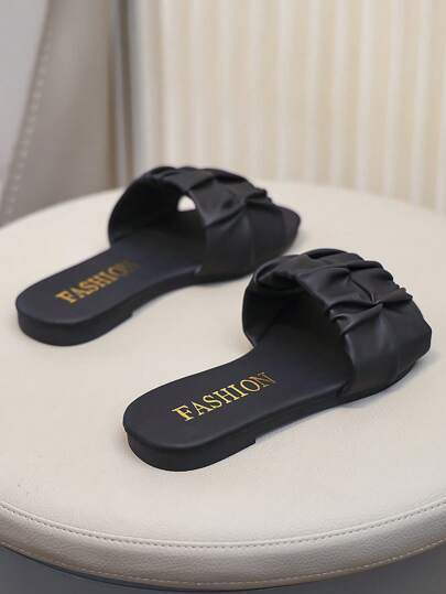 Children's Fashion Slip-On Sandals, Summer Flat Shoes, New Strap Sandals, High-Cute Girls Beach Shoes