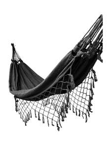 Rede De Descanso Dormir Casal Aconchego Decorativas Luxo - Preto - Visão 2