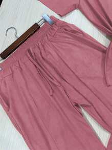 Plus Size Co-Ords - 淺粉色 - 查看 3