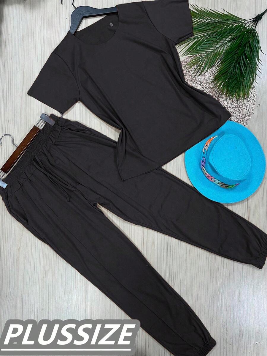 Plus Size Co-Ords - Negro - Ver 1