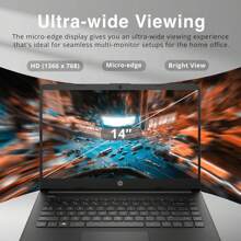 HP Premium Stream 14" HD BrightView Laptop, Intel Celeron N4120, Up To 16GB RAM, 64GB EMMC, Intel UHD Graphics, HD Webcam, 1 Year Office 365, Bluetooth, WiFi, Win 11s, 32GB Hotface USB Card - màu đen - Xem 3