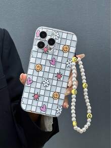 Ốp lưng điện thoại chống rơi trong suốt họa tiết kẻ caro đục lỗ chính xác có dây đeo cổ tay đi kèm, tương thích với iPhone XR/7/8 màu, iPhone 15 Pro Max, iPhone 13, iPhone 14, iPhone 11, Ốp lưng mềm TPU chống rơi màu, tương thích với Galaxy S24, Galaxy S24+, Galaxy S24 Ultra, Galaxy S22, Galaxy A13 4G, Galaxy A52, A52s 5G, Redmi Note 11, 11 Lite - Nhiều màu - Xem 2