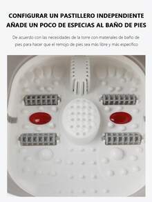 Bañera automática de pies con calefacción, bañera de pies plegable de magnetoterapia para la salud, bañera de pies con aeración por ondas, rodillos de masaje y infrarrojos, bañera de pies automática con calefacción y masaje para uso en el hogar. - Gris - Ver 5