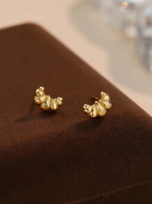 Pendientes con forma de croissant de plata de ley 925, diseño único de estilo francés vintage, adecuado para uso diario, regalo para mujeres, madres, novias, Pascua/Día de San Valentín