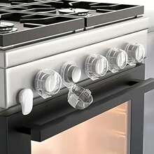 3M Tapas de perillas de estufa para seguridad (1/5 piezas) Diseño de doble llave y tamaño universal mejorado, cubiertas para perillas de gas con vista clara para niños y mascotas, cubiertas para perillas de horno con cinta adhesiva de doble cara, cubiertas de perillas de estufa seguras, diseño de hebilla mejorado de tamaño universal, cubiertas de perillas de horno de gas seguras, accesorios de cocina, utensilios, herramientas, artículos de cocina navideños