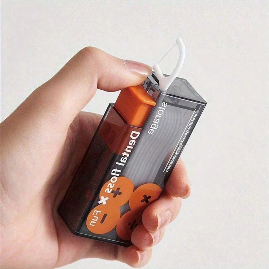 Portable Dental Floss Box, Automatic Pop-Up Floss Storage Box, Press-Type Toothpick Box, Disposable Dental Floss Pick, Toothpick Box, Floss Box, Containing 10 Flosses Storage - Multicolor - View 1