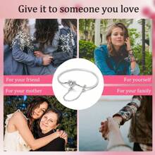 Infinite Love Snake Bone Chain Inlaid Heart Zirconia Women Bracelet Fit For Valentine's Day Gift