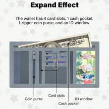 1 Set Simple Tri-Fold Children Wallet With Lanyard, Gift For Boys And Girls, Suitable For Daily Use - Multicolor - View 8