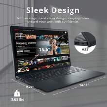 DELL Inspiron 15 3520 15.6" FHD Laptop, Intel Core I3-1215U, Up To 32 GB DDR4 RAM, Up To 2TB PCIe SSD, Intel UHD Graphics, Numeric Keypad, 720p HD Webcam, Wi-Fi 6, Bluetooth, Black, Win 11 Pro - 8GB | 256GB PCIe 固態硬碟 - 查看 8