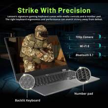 LOQ 15.6" 144Hz FHD Gaming Laptop, Intel I5-12450HX, Intel Arc A530M Graphics, Up To 64GB DDR5,Up To 4TB PCIe SSD, Backlit Keyboard, Webcam, Wi-Fi 6, Win 11 Home, Luna Grey, 128GB Docking Station Set - 16GB | 512GB PCIe 固態硬碟 - 查看 5